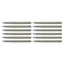 Liqui-Mark Permanent Markers- Pkg of 12, Green, Extra Fine Tip with caps off