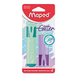 Maped Fluo Peps Highlighters - Set of 2, Pastel Glitter, front of packaging