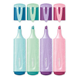 Maped Fluo Peps Highlighters - Set of 4, Pastel Glitter