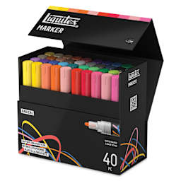 Liquitex Markers - Set of 40, Radical Colors, Bullet Tip, 2 mm