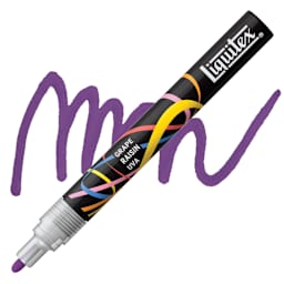 Liquitex Marker - Grape, Bullet Tip, 2 mm marker with swatch
