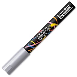 Liquitex Marker - Metallic Silver, Bullet Tip, 2 mm, capped