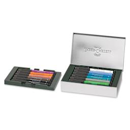 Faber-Castell Pitt Artist City Collection Brush Pens - Set of 12, New York City, open, showing contents