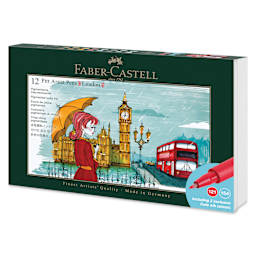 Faber-Castell Pitt Artist City Collection Brush Pens - Set of 12, London, front of packaging