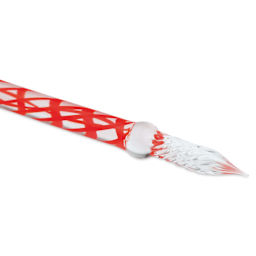 Herbin Straight Glass Dip Pen - Carob Tree Red, close up