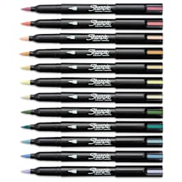Sharpie Creative Acrylic Markers - Set of 12, Warm Tones, Brush Tip