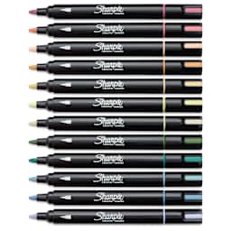Sharpie Creative Acrylic Markers - Set of 12, Warm Tones, Bullet Tip