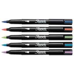 Sharpie Creative Acrylic Markers - Set of 5, Earth Tones, Brush Tip 