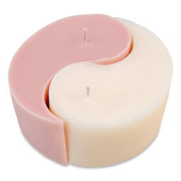 John Bead Ying Yang Symbol Candle Making Kit completed project