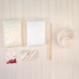 John Bead Ying Yang Symbol Candle Making Kit contents