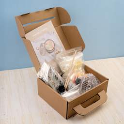 John Bead Flower Candle Making Kit contents in packaging