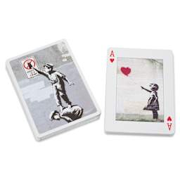 Piatnik Banksy Playing Cards - 2-1/2" x 3-1/2", front and back of cards