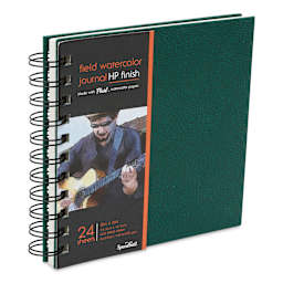 Fluid Watercolor Journal - Hot Press, 6" x 6", with label