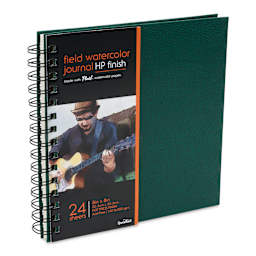 Fluid Watercolor Journal - Hot Press, 8" x 8", with label