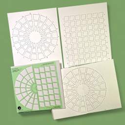 Pacific Arc ColourJot Mixing Template - Squares, template with blank grid