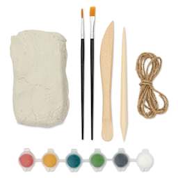 Breathe People Wind Chimes DIY Air Dry Clay Kit, contents