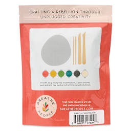 Breathe People DIY Air Dry Clay Trinket Dish Kit, back of package