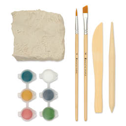 Breathe People DIY Air Dry Clay Trinket Dish Kit, contents