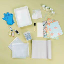 Crafter Paper Marbling Workshop Kit contents
