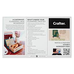 Crafter Clamshell Box with Fine Art Paper Workshop Kit back of packaging