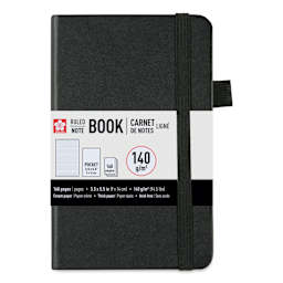 Sakura Notebook - Black, 3.5" x 5.5", Ruled