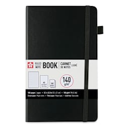 Sakura Notebook - Black, 5.1" x 8.3", Ruled