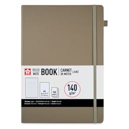 Sakura Notebook - Cinder, 8.3" x 11.7", Ruled