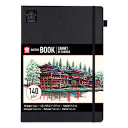 Sakura Hardcover Sketchbook - Black, 8.3" x 11.7", Blank