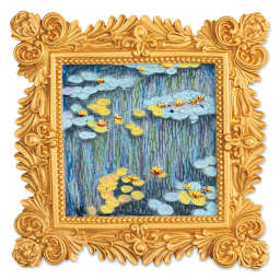 Craft Hero Muddies 3D Wall Frame Painting Kit - Water Lilies, painted