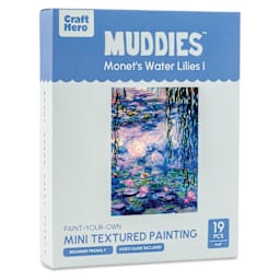 Craft Hero Muddies Monet’s Water Lilies Canvas Painting Kit, front of packaging