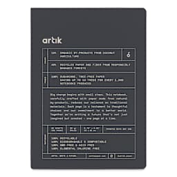 Artik Hardcover Notebook - Coconut, 5-3/4" x 8-1/4", Ruled, front cover