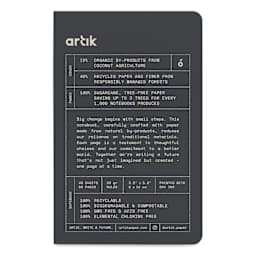 Artik Singer Sewn Notebook - Coconut, 3-1/2" x 5-1/2", Ruled, Pkg of 3, front cover