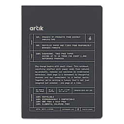 Artik Hardcover Notebook - Coconut, 5-3/4" x 8-1/4", Dot Grid, front