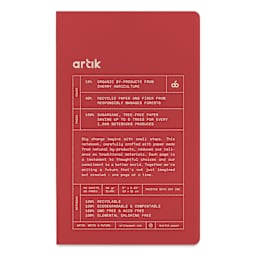 Artik Singer Sewn Notebook - Cherry, 5" x 8-1/4", Blank, Pkg of 2, front cover