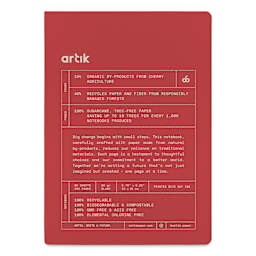 Artik Hardcover Notebook - Cherry, 5-3/4" x 8-1/4", Blank, front