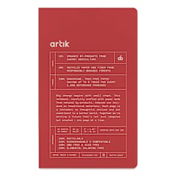 Artik Singer Sewn Notebook - Cherry, 5" x 8-1/4", Ruled, Pkg of 2, front cover