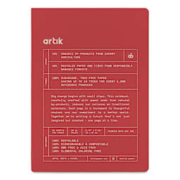 Artik Hardcover Notebook - Cherry, 5-3/4" x 8-1/4", Ruled, front