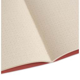 Artik Singer Sewn Notebook - Cherry, 3-1/2" x 5-1/2", Dot Grid, Pkg of 3, open
