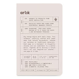 Artik Singer Sewn Notebook - Grape, 3-1/2" x 5-1/2", Ruled, Pkg of 3, front cover