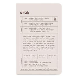 Artik Singer Sewn Notebook - Grape, 3-1/2" x 5-1/2", Dot Grid, Pkg of 3, front cover