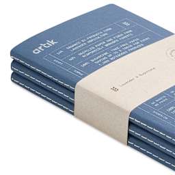 Artik Singer Sewn Notebook - Lavender, 3-1/2" x 5-1/2", Dot Grid, Pkg of 3