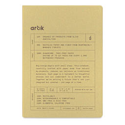 Artik Hardcover Notebook - Olive, 5-3/4" x 8-1/4", Blank, front