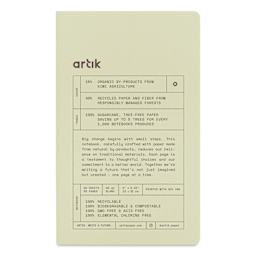 Artik Singer Sewn Notebook - Kiwi, 5" x 8-1/4", Blank, Pkg of 2, front cover