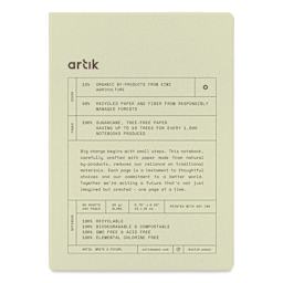 Artik Hardcover Notebook - Kiwi, 5-3/4" x 8-1/4", Blank, front