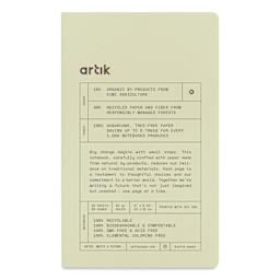 Artik Singer Sewn Notebook - Kiwi, 5" x 8-1/4", Ruled, Pkg of 2, front cover
