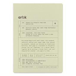 Artik Hardcover Notebook - Kiwi, 5-3/4" x 8-1/4", Ruled, front