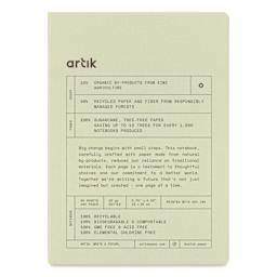 Artik Hardcover Notebook - Kiwi, 5-3/4" x 8-1/4", Dot Grid, front