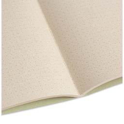 Artik Singer Sewn Notebook - Kiwi, 3-1/2" x 5-1/2", Dot Grid, Pkg of 3, open