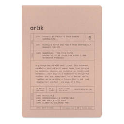 Artik Hardcover Notebook - Almond, 5-3/4" x 8-1/4", Blank, front