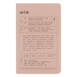 Artik Singer Sewn Notebook - Almond, 3-1/2" x 5-1/2", Ruled, Pkg of 3, front cover